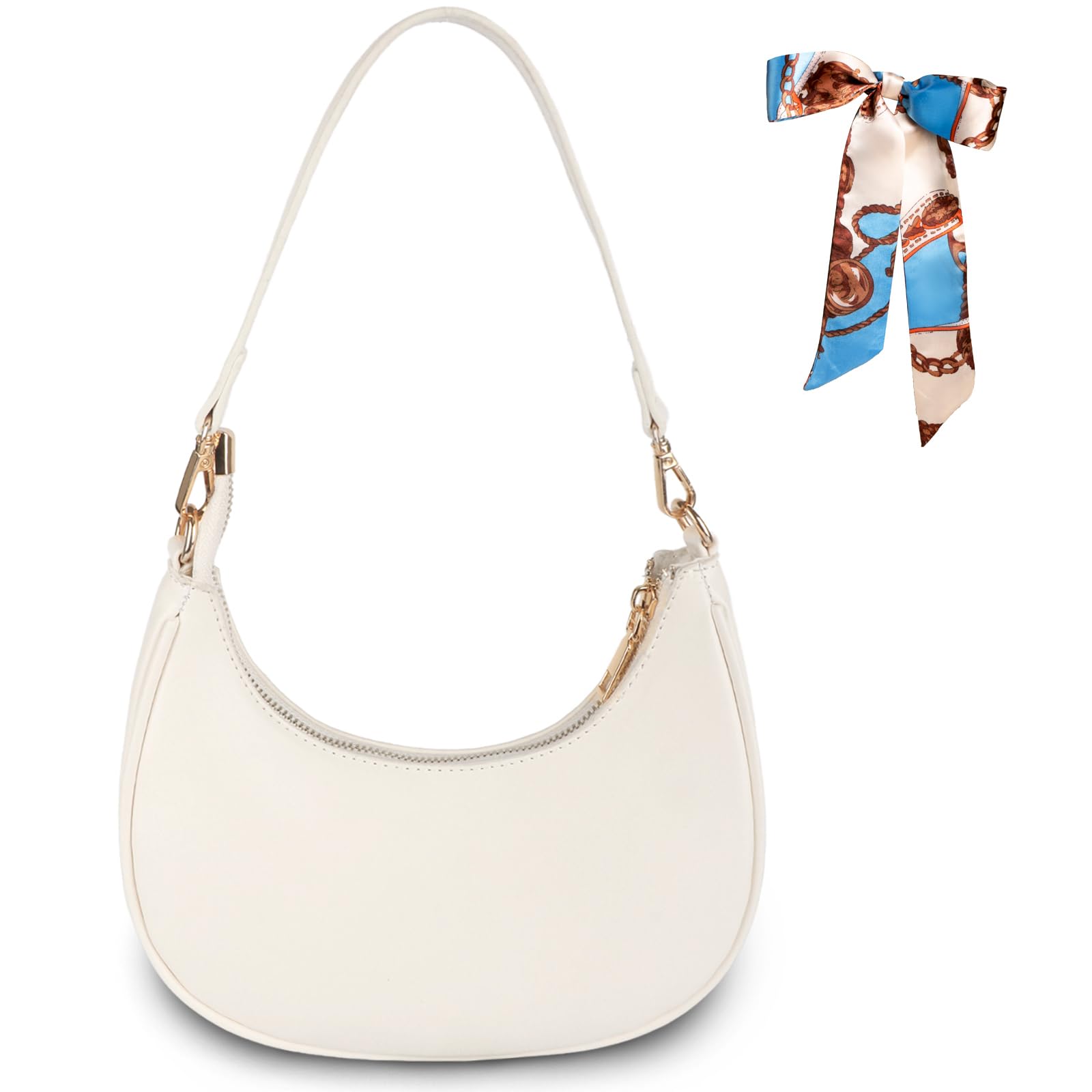 バッグ y2k Japan leather one shoulder bag moon Women Shoulder Bag Half Moon Bag Zipper PU Leather Retro Y2k Gift